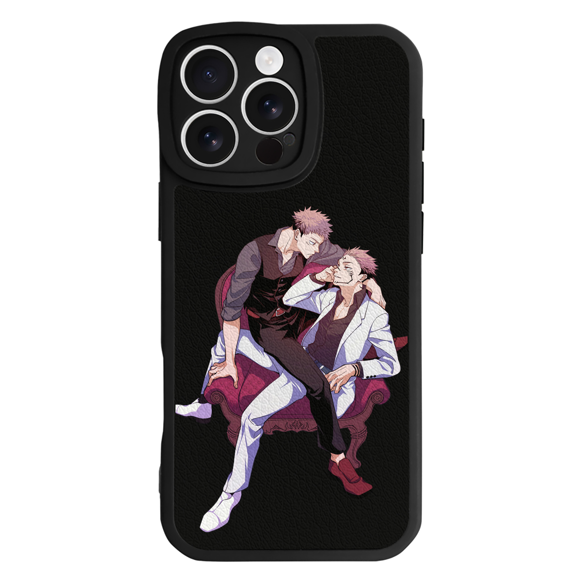 （画像用） 呪術廻戦 Jujutsu Kaisen 【iPhone 16シリーズ対応】シリコンスマホケース（レザー調） 材質：シリコン